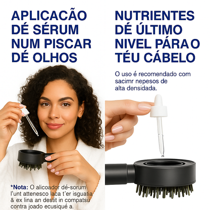 Massajador para couro cabeludo com luz vermelha